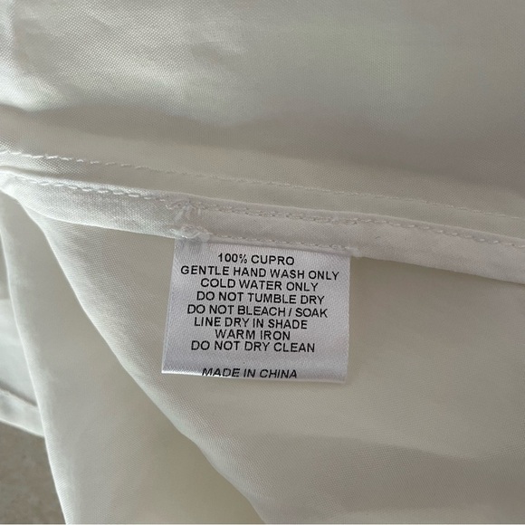 Sancia 100% cupro rolled sleeve cream blouse 37798 - Picture 5 of 7